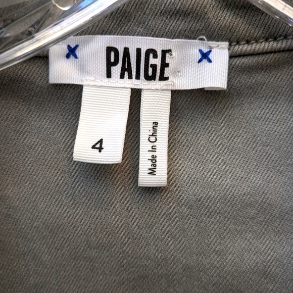 Paige Carly Grey Button-Up Utility Jumpsuit wide leg size 4 - Picture 9 of 11